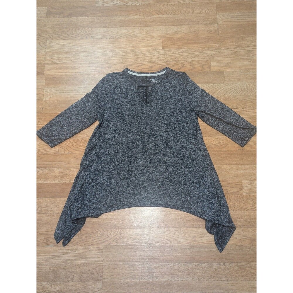 Calvin Klein Performance Women's Heathered Knit Tunic Top Size L